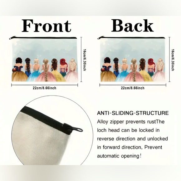 Disney Princess Cosmetic Bag NIP - Picture 2 of 4